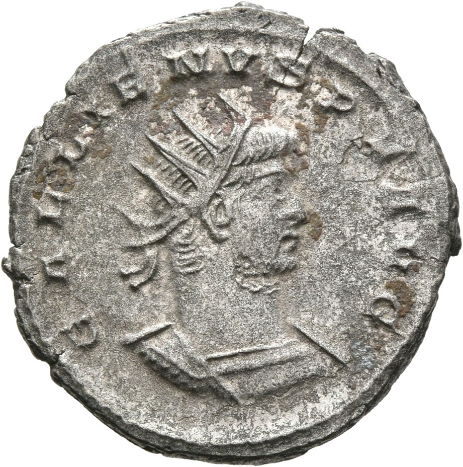 RIC V Gallienus 667: Subtype 2 Gallienus obverse, Bust of Gallienus, radiate, cuirassed, right