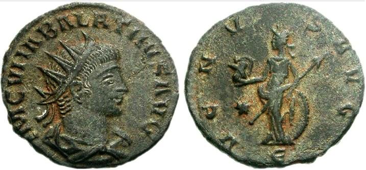 RIC V Laelianus 5 Laelianus obverse — Bust of Laelianus, radiate, draped, right