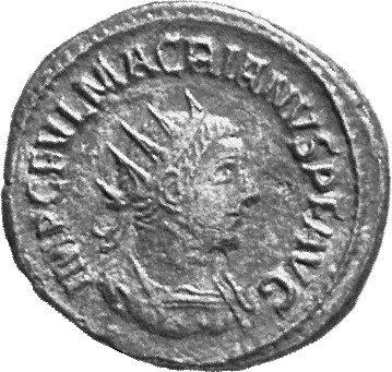 RIC V Macrianus Minor 11 Macrianus Minor obverse, Bust of Macrianus Minor, radiate, cuirassed, right