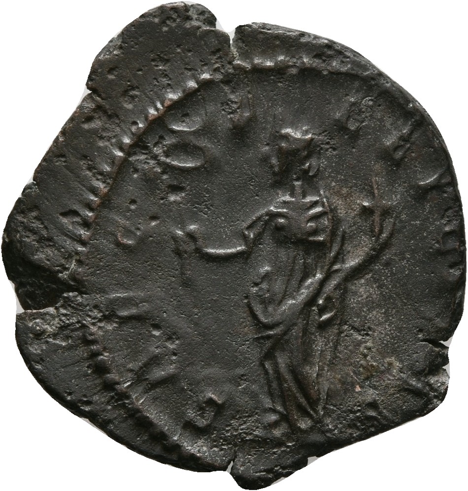 RIC V Marius 10 Marius reverse, Felicitas standing left, holding caduceus in right hand and cornucopiae in left