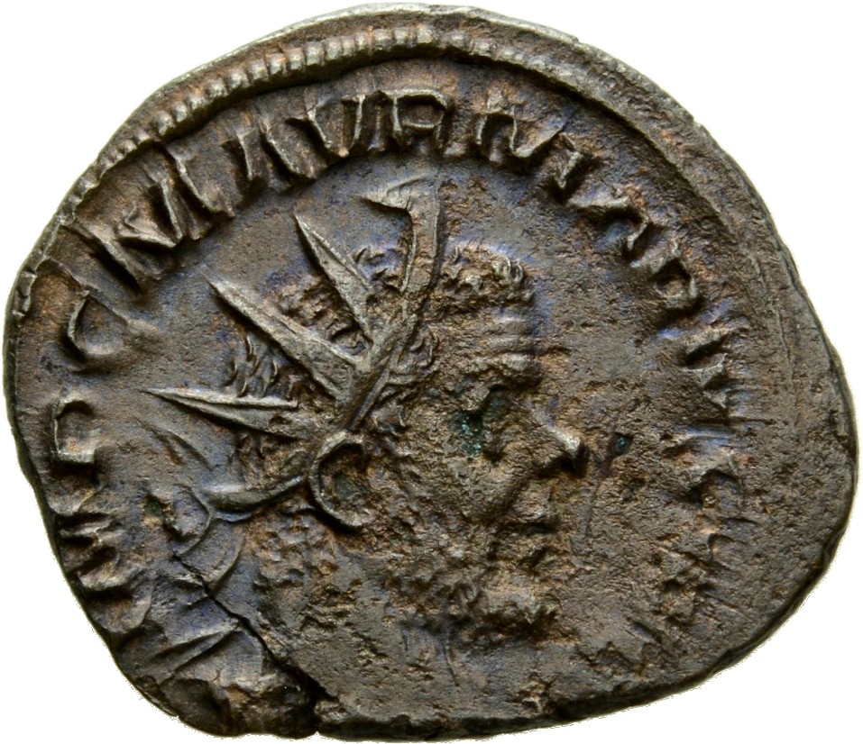 RIC V Marius 17 Marius obverse, Bust of Marius, radiate, draped, cuirassed, right, or bust of Marius, radiate, cuirassed, ...