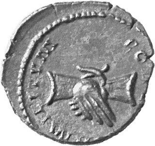 RIC V Marius 7 Marius reverse, Two hands joined