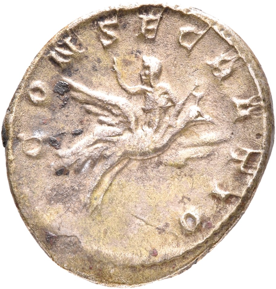 RIC V Mariniana 6 Valerian reverse, Mariniana, draped, seated on peacock flying right or left to heaven