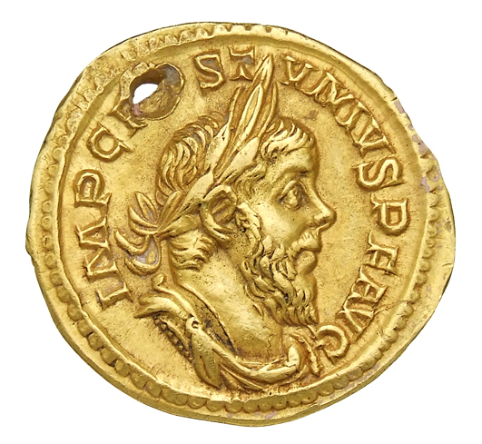 RIC V Postumus 1 Postumus obverse, Bust of Postumus, laureate, cuirassed, right