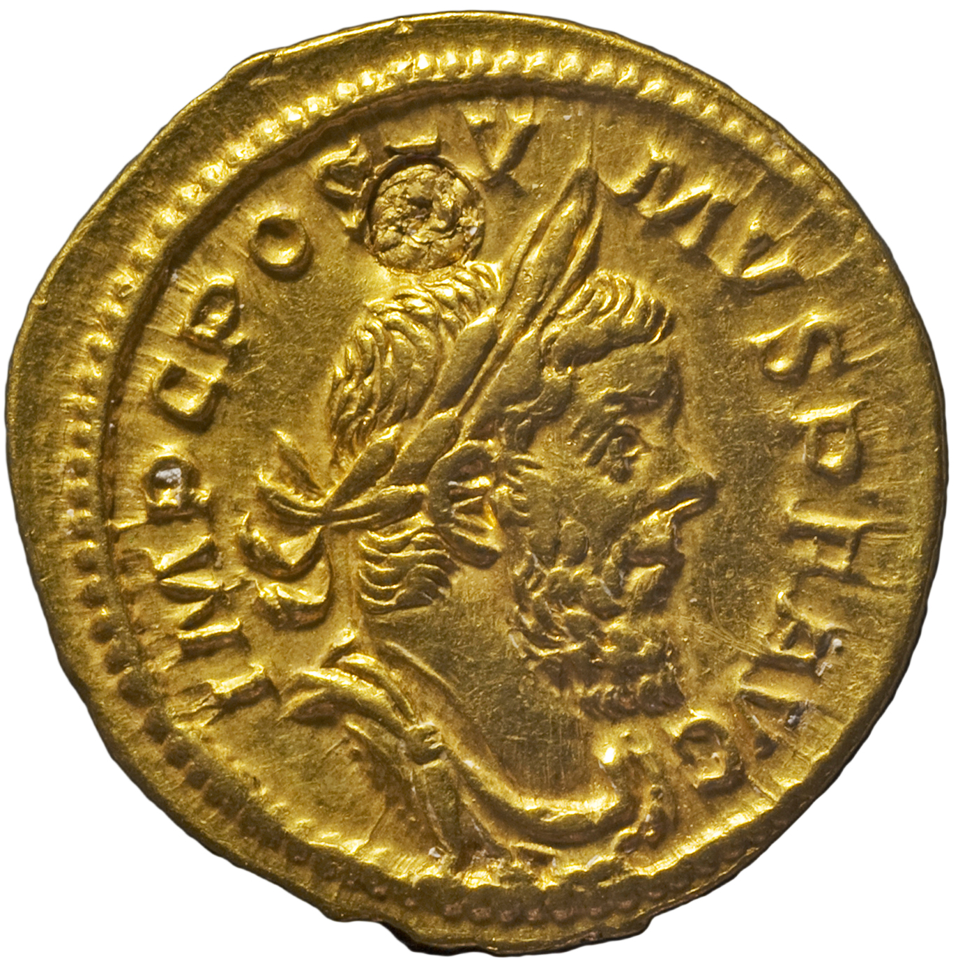 RIC V Postumus 23 Postumus obverse, Bust of Postumus, laureate, draped, cuirassed, right
