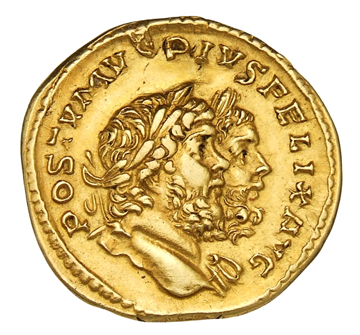 RIC V Postumus 267 Postumus obverse, Jugate busts of Postumus and Hercules, laureate, draped, right