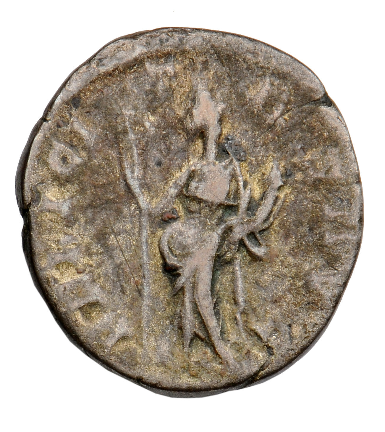 RIC V Postumus 58 Postumus reverse, Felicitas, draped, standing left, holding caduceus in right hand and cornucopiae in le...