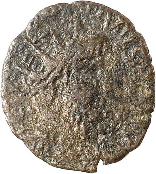 RIC V Postumus 60 Postumus obverse, Bust of Postumus, radiate, draped, cuirassed, right