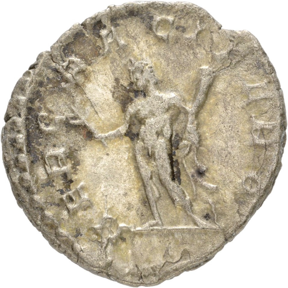 RIC V Postumus 67 Postumus reverse, Hercules, standing left, holding olive-branch in right hand club and lion's skin in le...