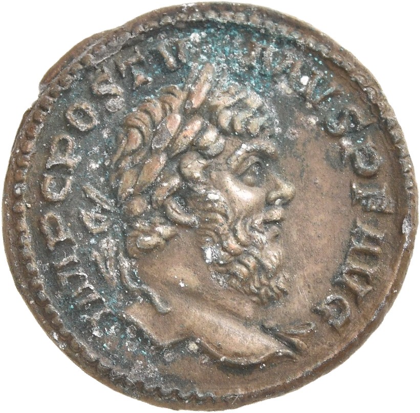 RIC V Postumus 7 Postumus obverse, Head of Postumus, laureate, right