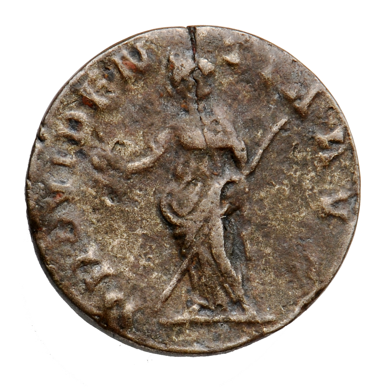 RIC V Postumus 80 Postumus reverse, Providentia, draped, standing left, holding globe in right hand and sceptre in left hand