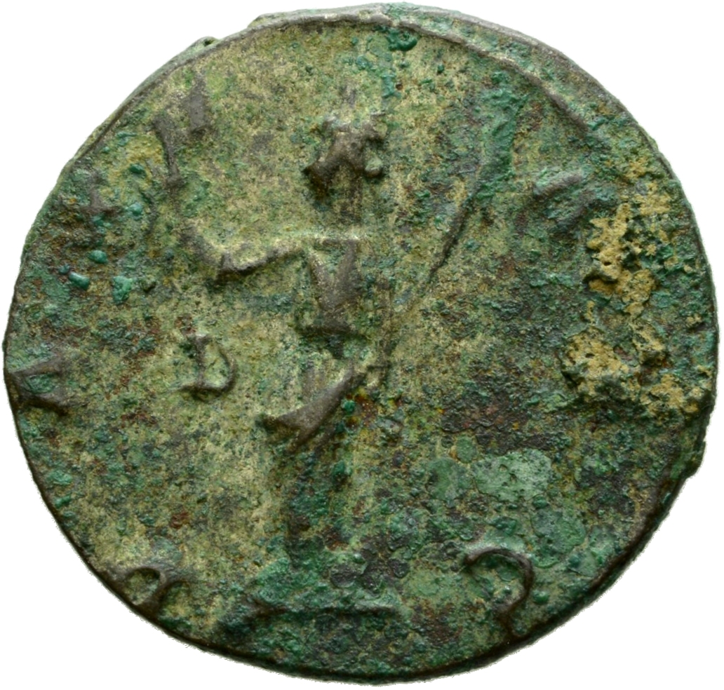 RIC V Probus 118 Probus reverse, Pax, draped, standing left, holding olive-branch in right hand and sceptre in left hand