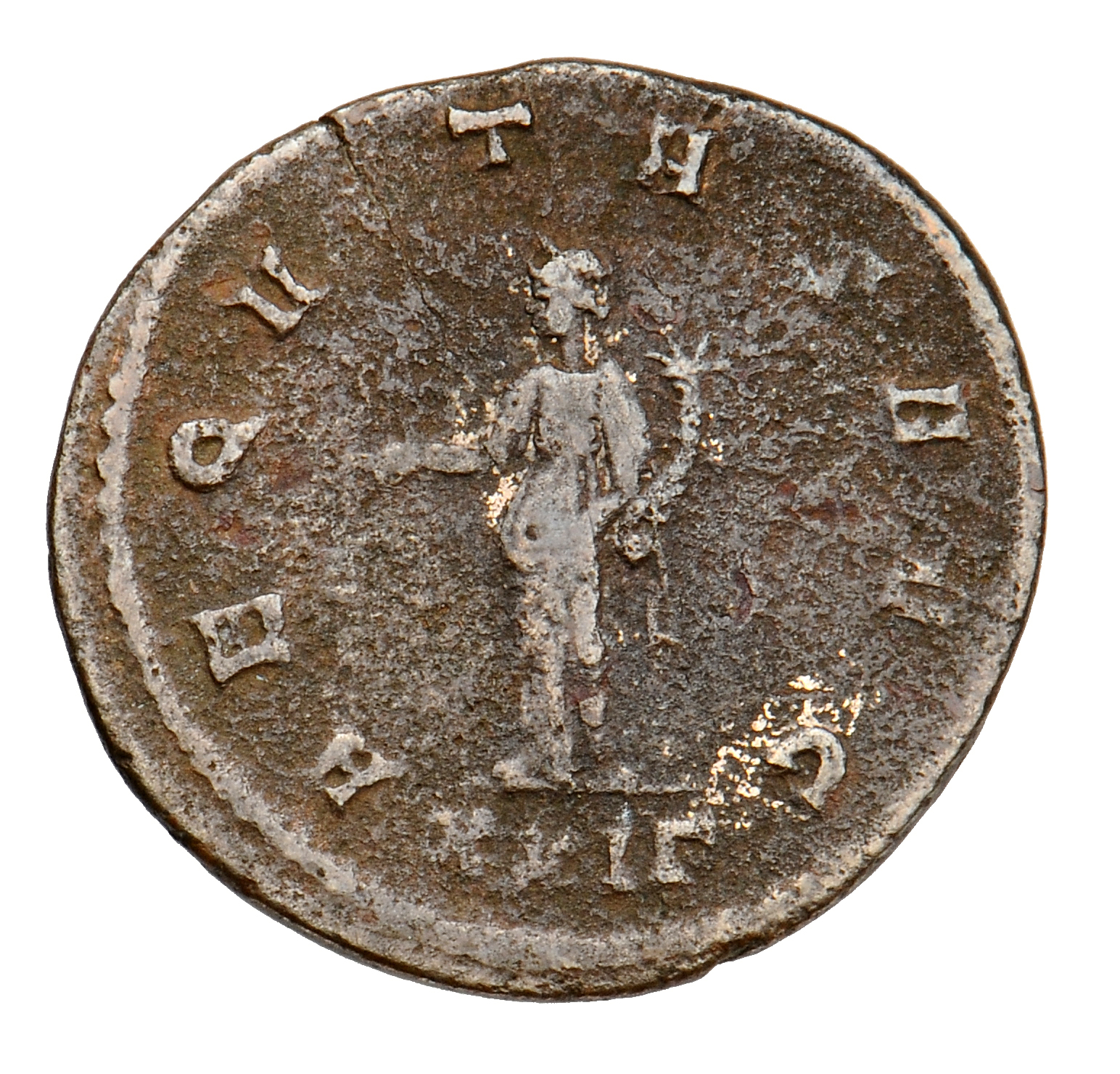 RIC V Probus 150 Probus reverse, Aequitas, draped, standing left, holding scales in right hand and cornucopiae in left hand