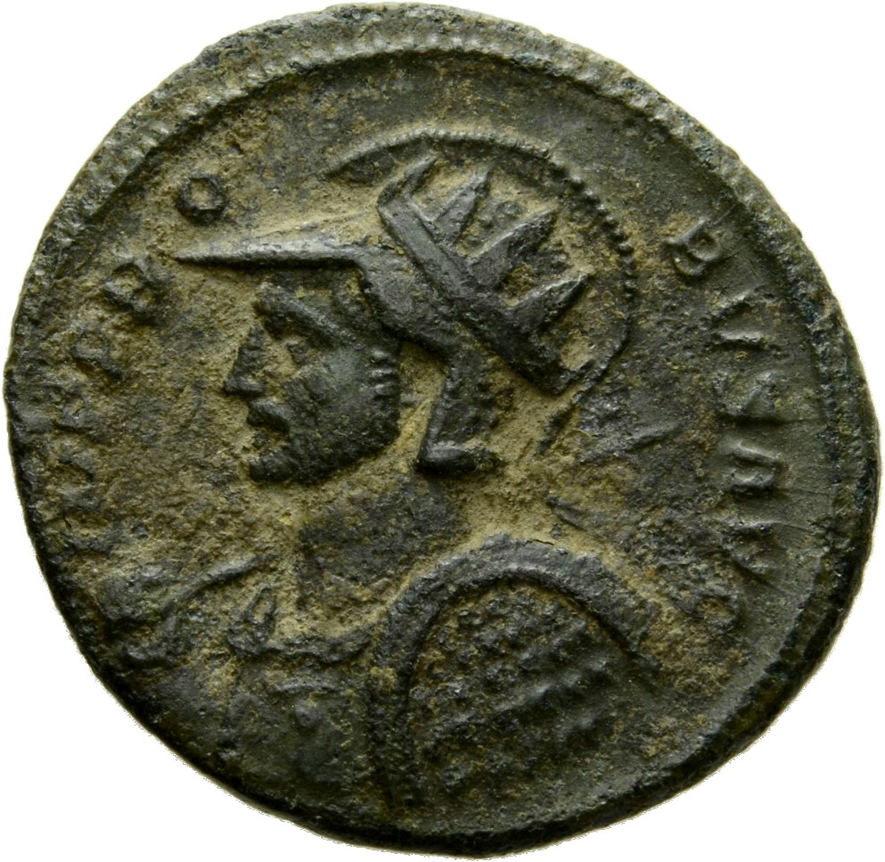 RIC V Probus 157 Probus obverse, Bust of Probus, radiate, cuirassed, right, sometimes holding spear, bust of Probus, helme...