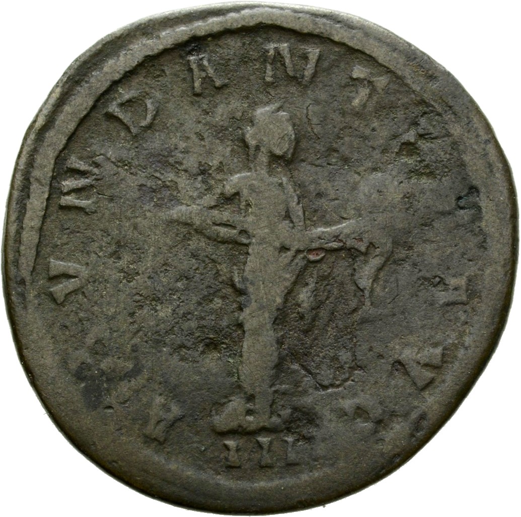 RIC V Probus 16 Probus reverse, Abundantia, draped, standing right, emptying cornucopiae