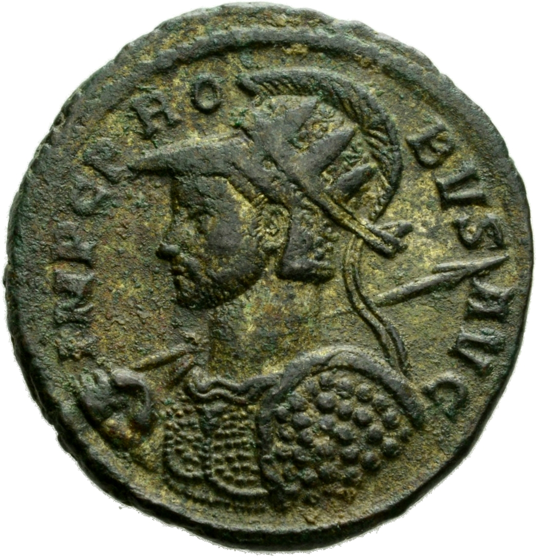 RIC V Probus 194 Probus obverse, Bust of Probus, radiate, cuirassed, right, holding spear in right hand or bust of Probus,...