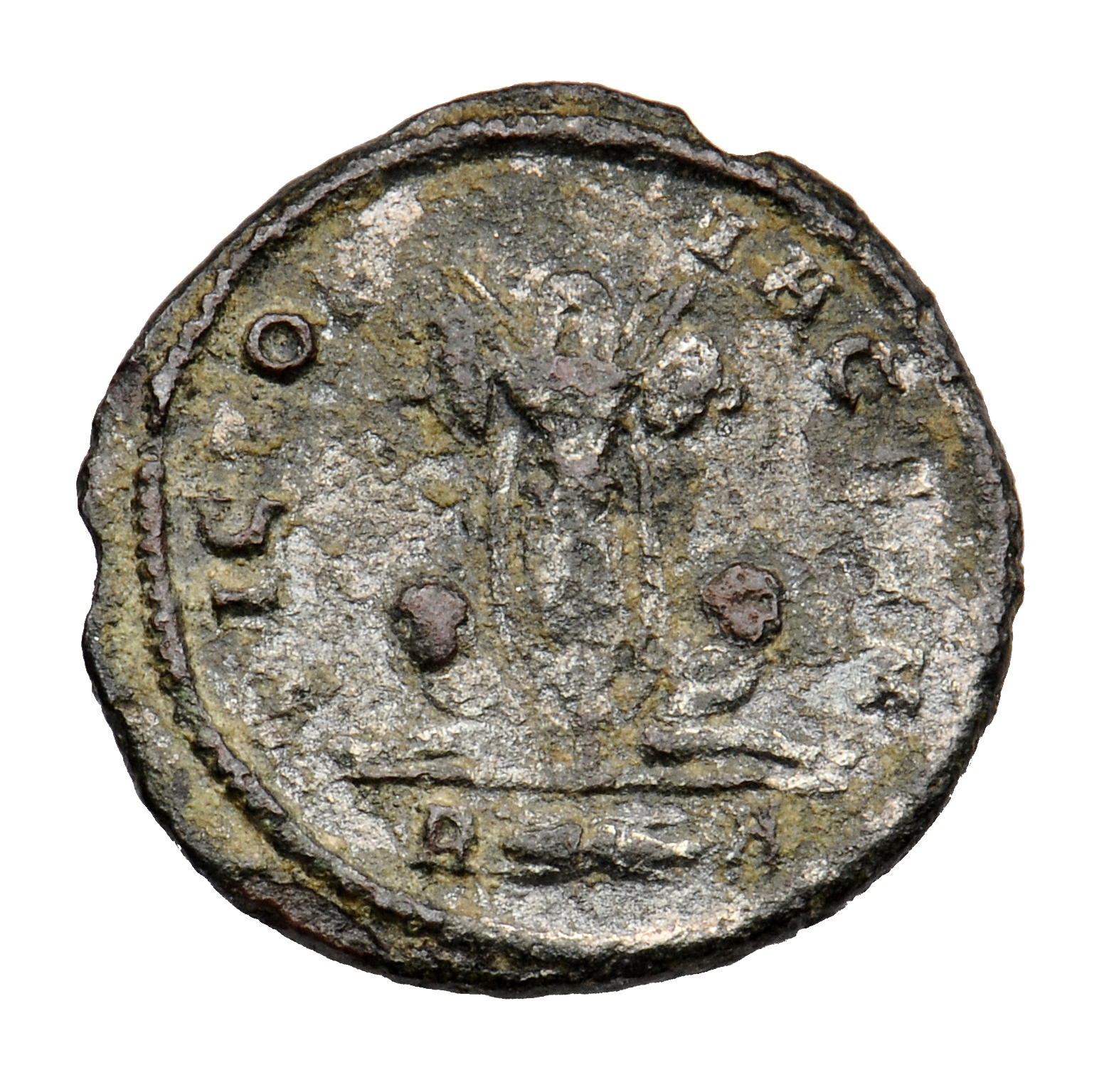 RIC V Probus 223 Probus reverse, Trophy between two captives