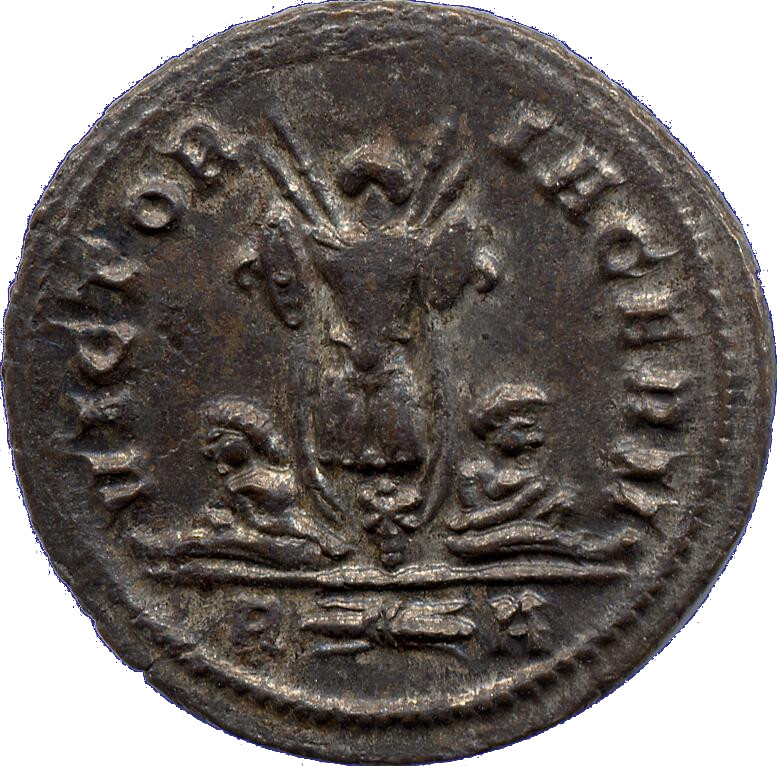 RIC V Probus 223 Probus reverse, Trophy between two captives