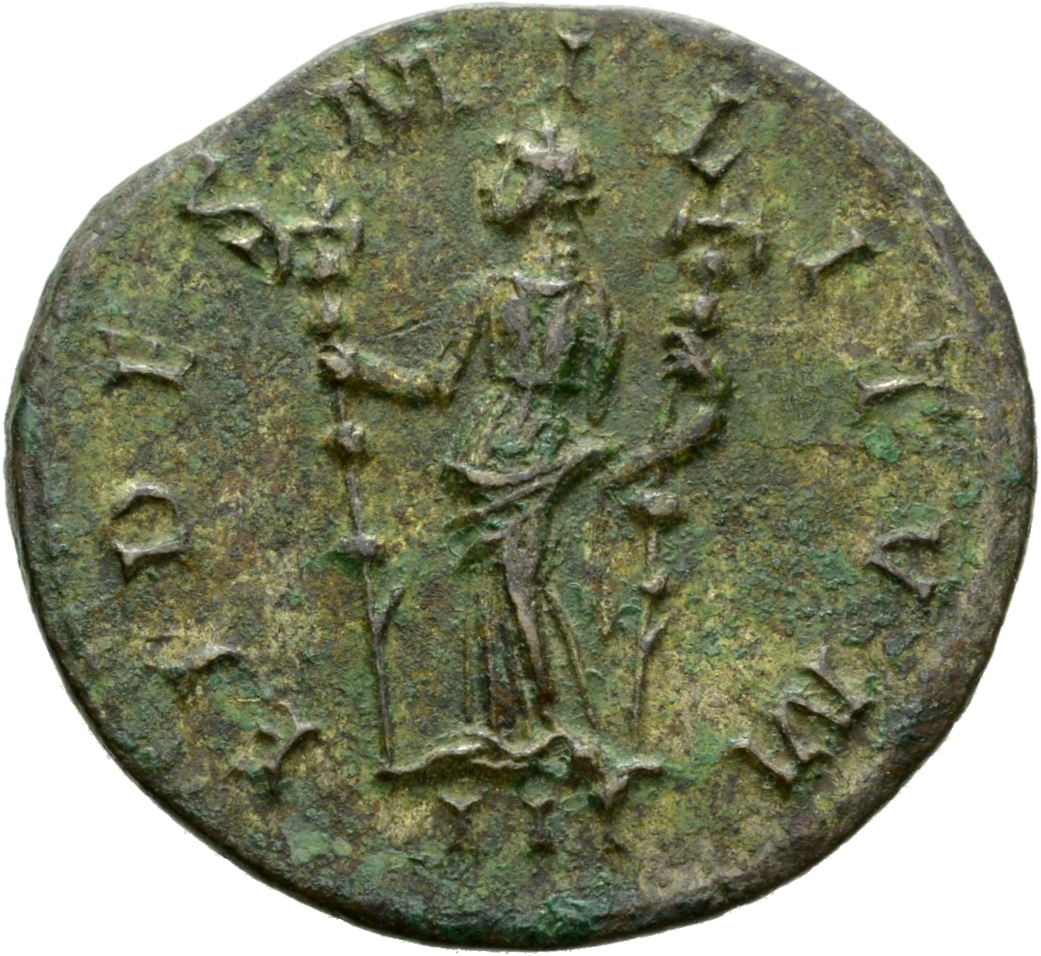 RIC V Probus 29 Probus reverse, Fides, draped, standing left, holding ensign in each hand
