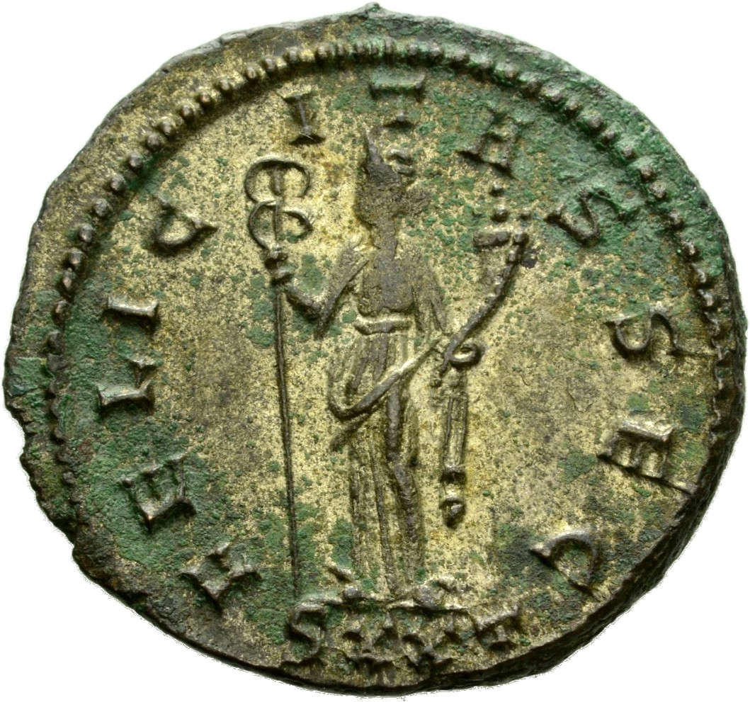 RIC V Probus 359 Probus reverse, Felicitas, draped, standing left, holding caduceus in right hand and cornucopiae in left ...
