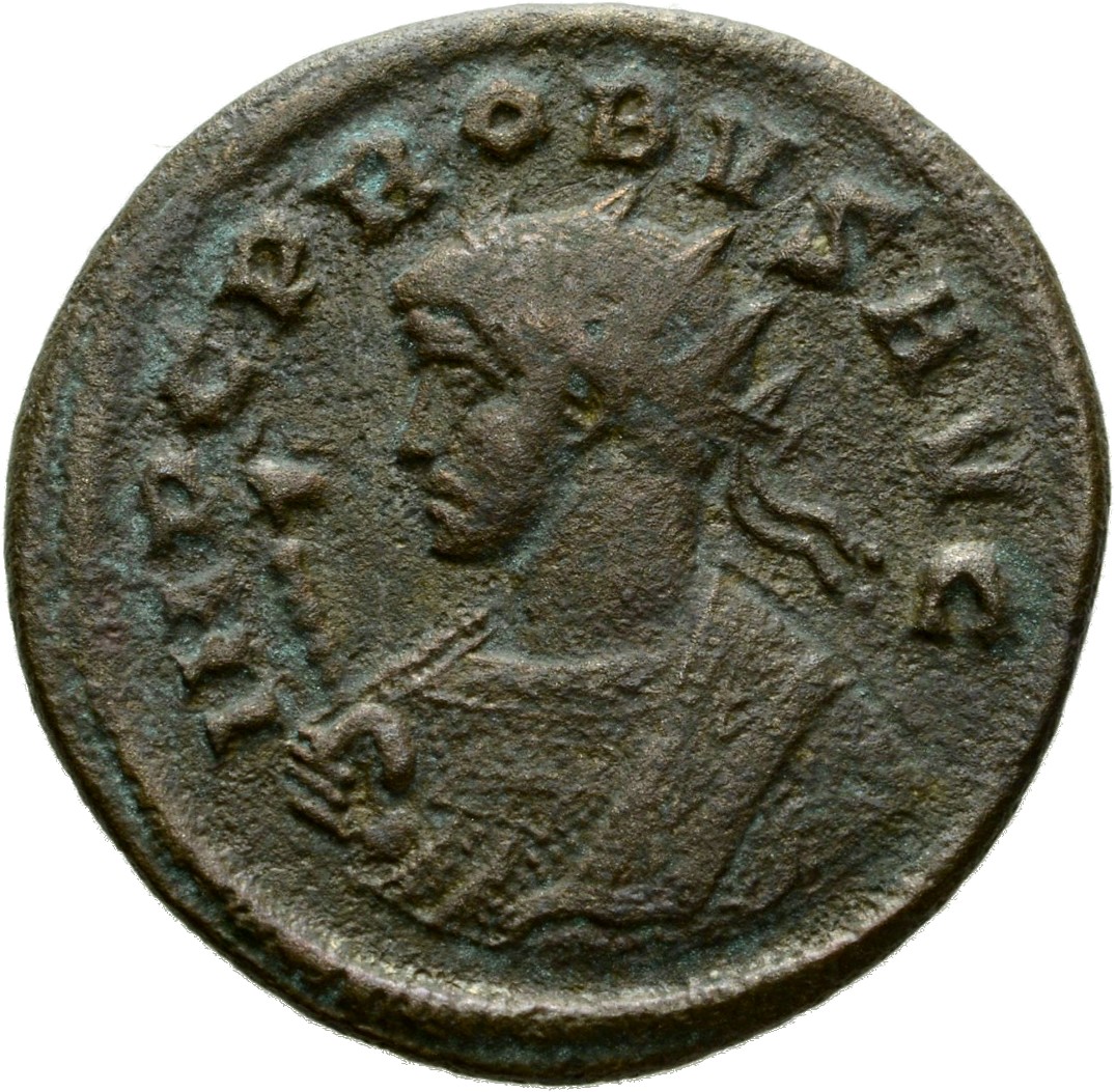 RIC V Probus 480 Probus obverse, Bust of Probus, radiate, wearing imperial mantle, left, holding sceptre surmounted by eag...