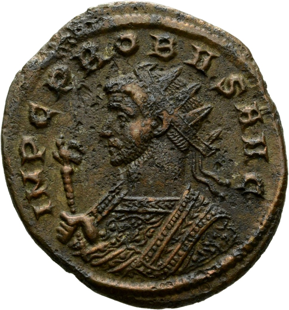 RIC V Probus 490 Probus obverse, Bust of Probus, radiate, cuirassed, right or bust of Probus, radiate, wearing imperial ma...
