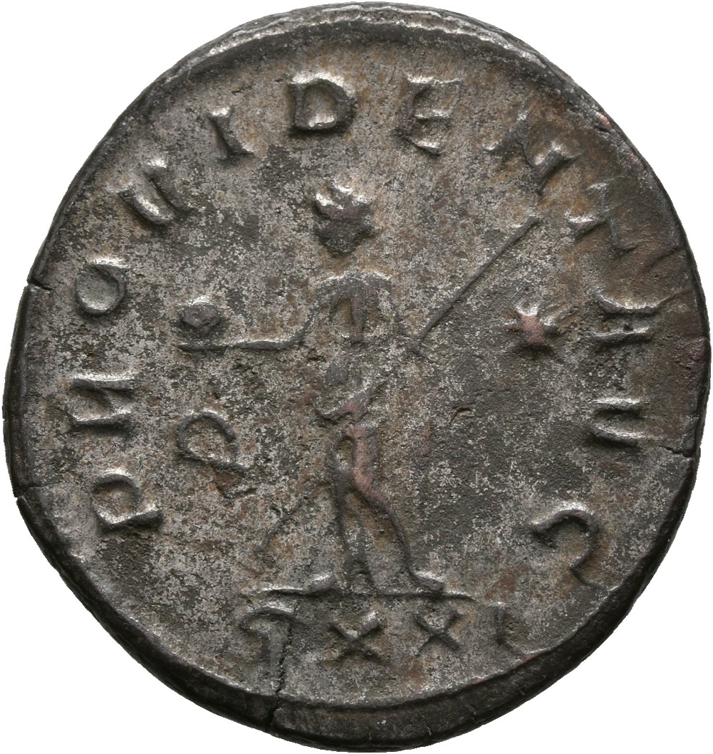 RIC V Probus 490 Probus reverse, Providentia, draped, standing left, holding globe in right hand and sceptre in left hand