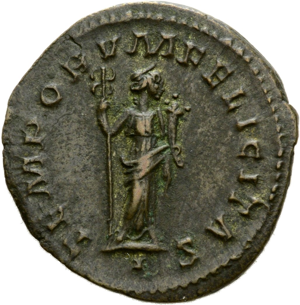 RIC V Probus 53 Probus reverse, Felicitas, draped, standing right, holding caduceus in right hand and cornucopiae in left ...