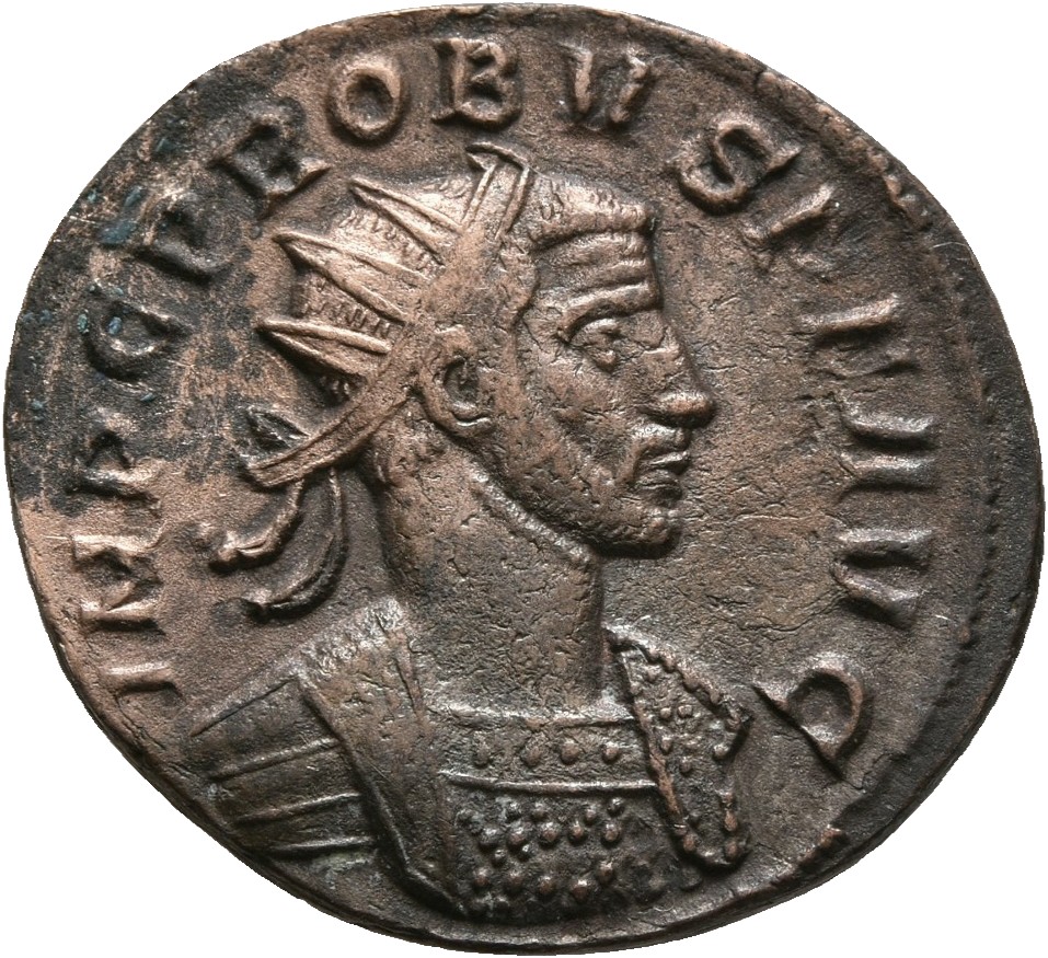 RIC V Probus 660 Probus obverse, Bust of Probus, radiate, cuirassed, right or bust of Probus, helmeted, radiate, cuirassed...