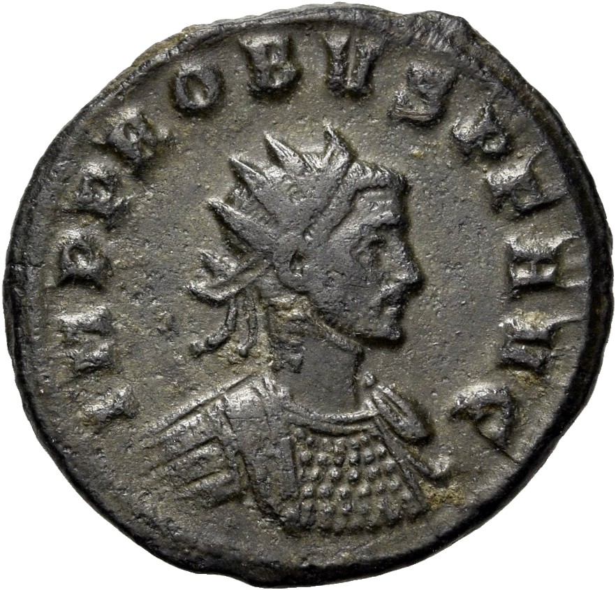 RIC V Probus 661 Probus obverse, Bust of Probus, radiate, cuirassed, right or bust of Probus, helmeted, radiate, cuirassed...