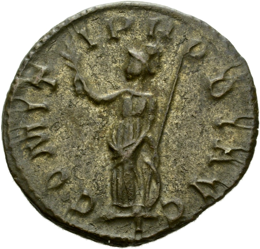 RIC V Probus 69 Probus reverse, Minerva, helmeted, draped, standing left, holding olive-branch in right hand and spear in ...