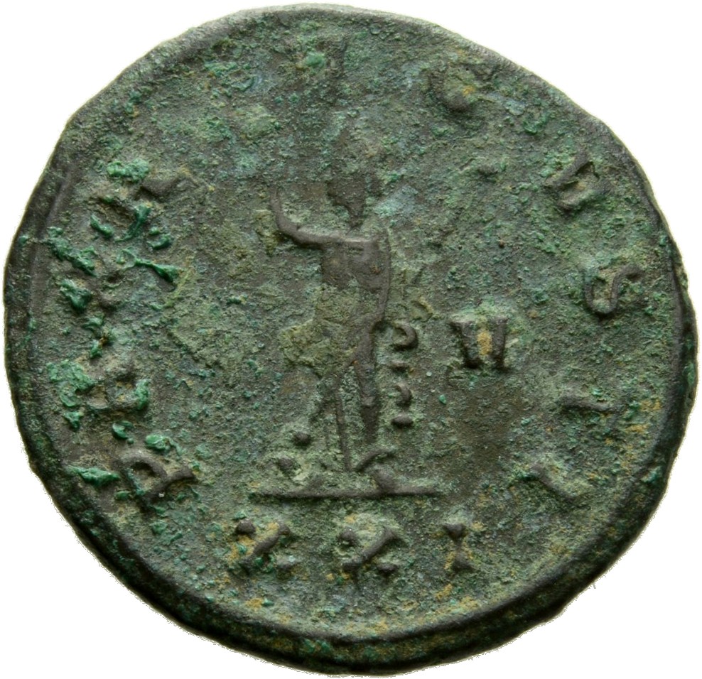 RIC V Probus 712 Probus reverse, Pax, draped, standing left, holding olive-branch in right hand and sceptre in left hand
