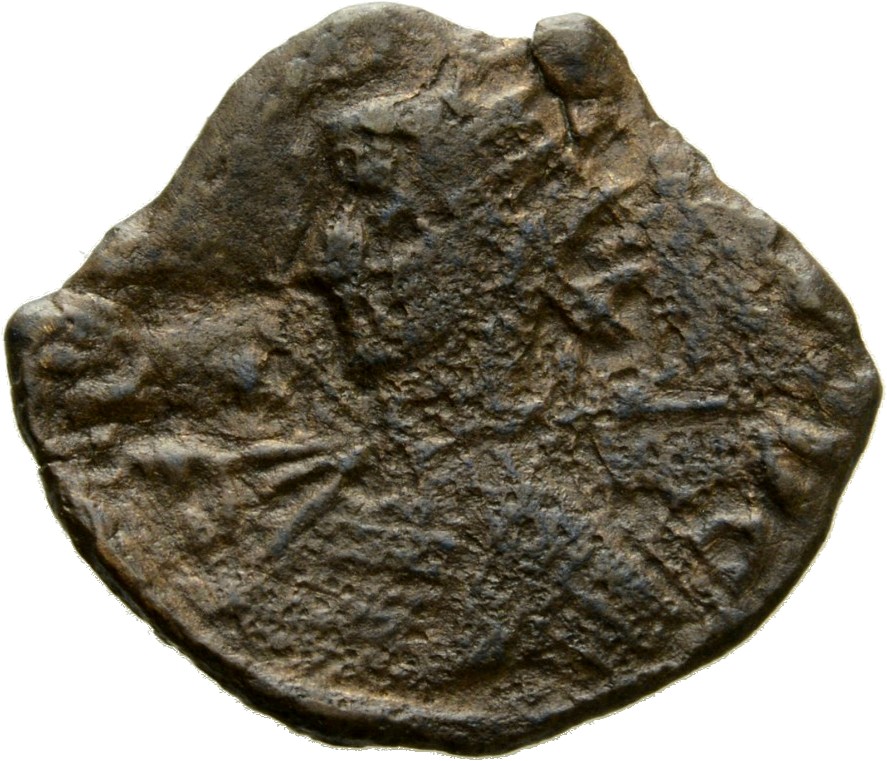 RIC V Probus 805 Probus obverse, Bust of Probus, helmeted, radiate, cuirassed, left, holding spear in right hand and shiel...