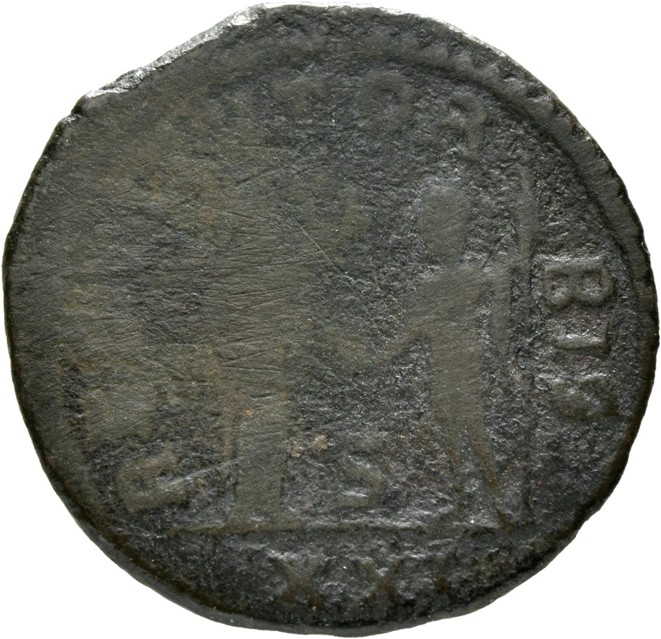 RIC V Probus 910 Probus reverse, Victory, winged, draped, standing right, presenting wreath to Probus, standing left, hold...