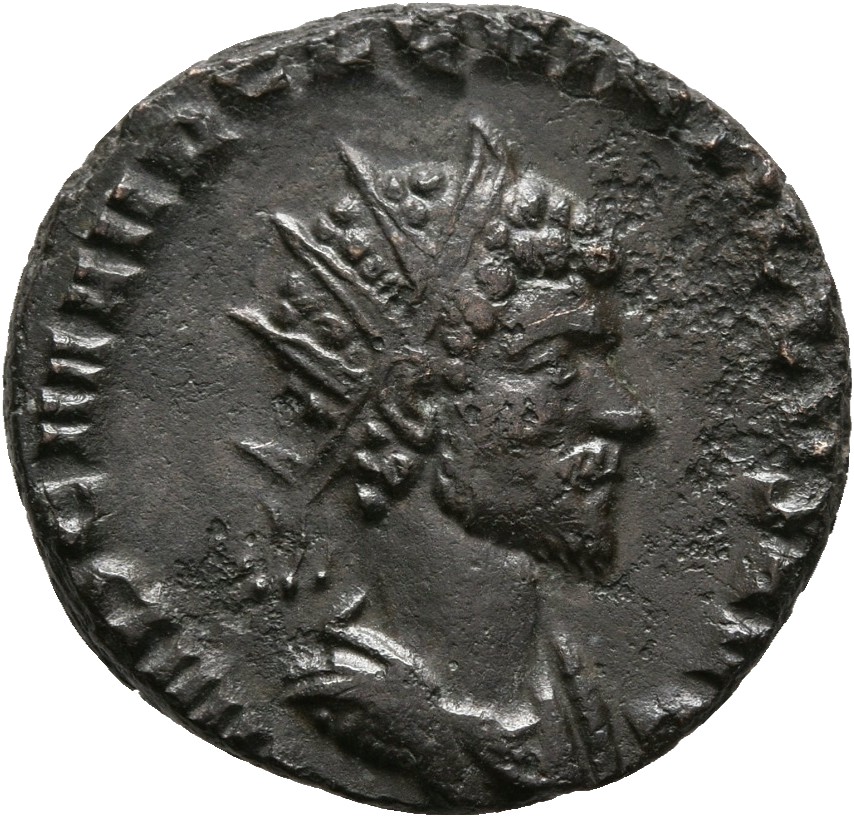 RIC V Quintillus 20 Quintillus obverse, Bust of Quintillus, radiate, draped, right