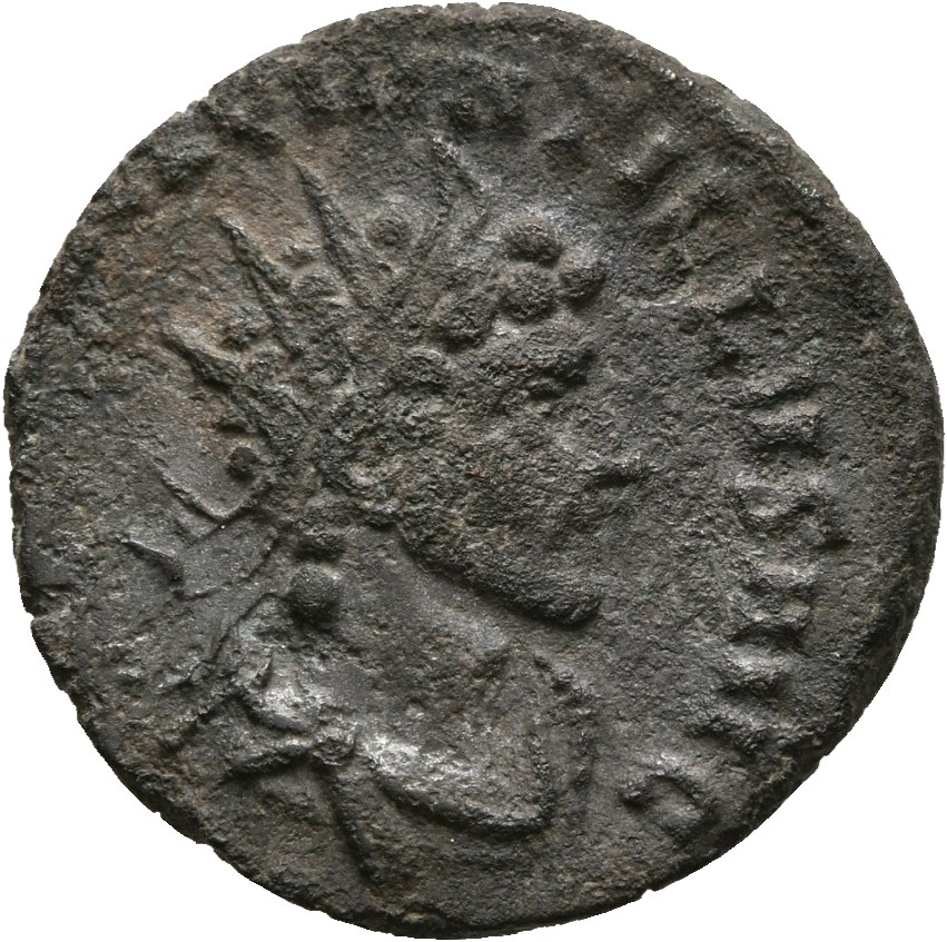 RIC V Quintillus 29 Quintillus obverse — Bust of Quintillus, radiate, draped, right