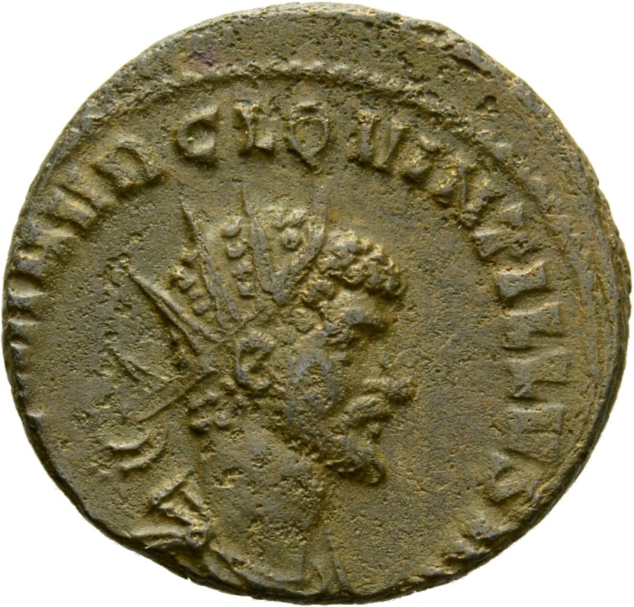 RIC V Quintillus 31 Quintillus obverse, Bust of Quintillus, radiate, draped, right or bust of Quintillus, radiate, cuirass...