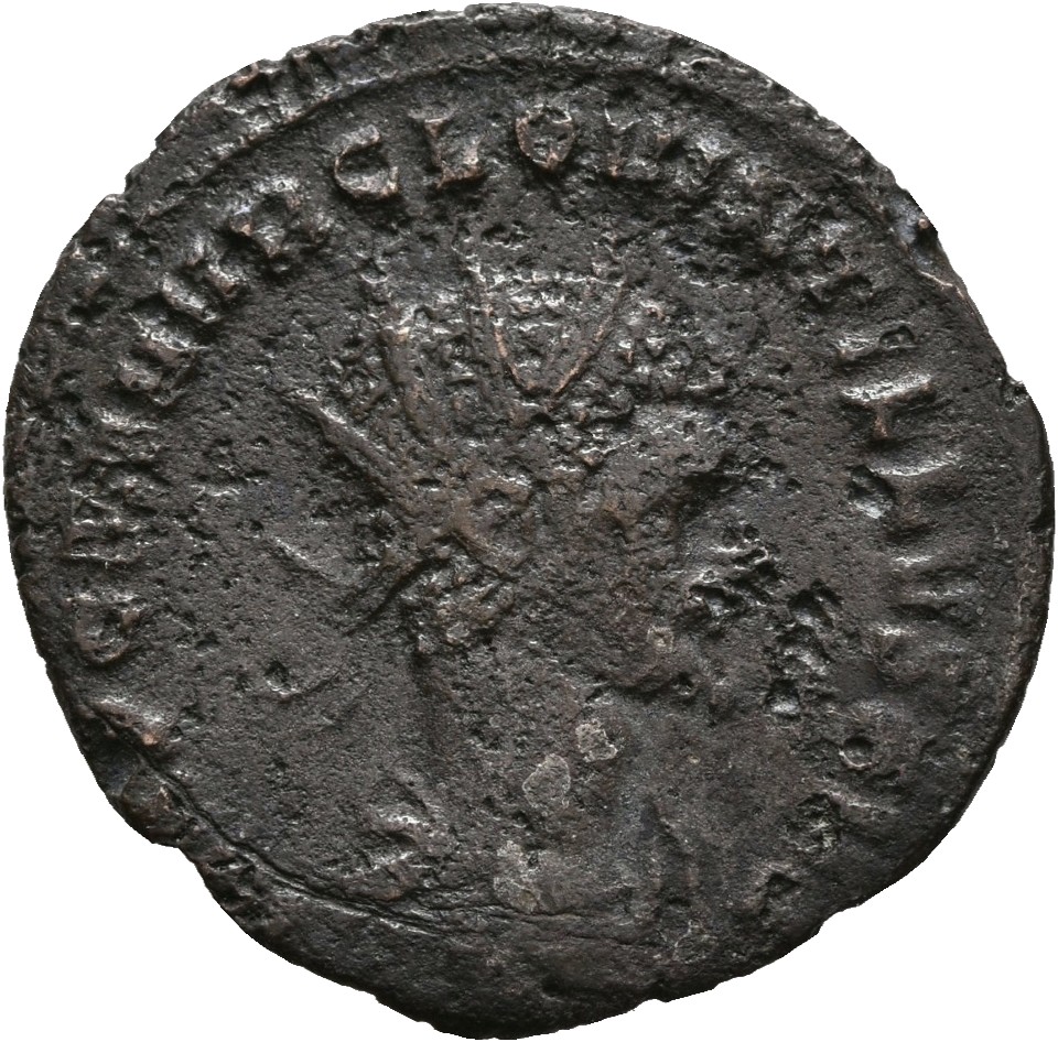 RIC V Quintillus 31 Quintillus obverse — Bust of Quintillus, radiate, draped, right or bust of Quintillus, radiate, cuiras...