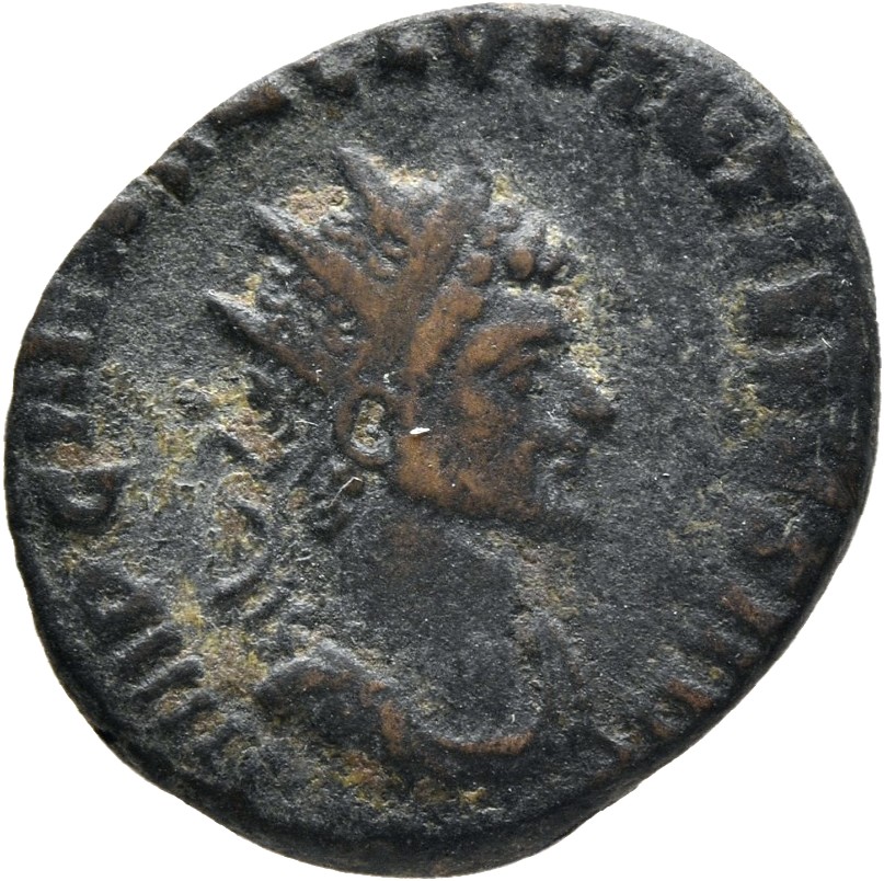 RIC V Quintillus 33 Quintillus obverse — Bust of Quintillus, radiate, draped, right