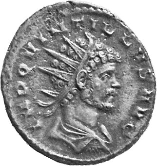 RIC V Quintillus 52 Quintillus obverse, Bust of Quintillus, radiate, draped, right