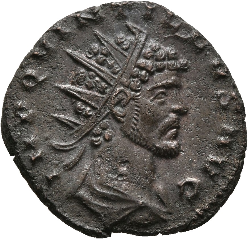 RIC V Quintillus 52 Quintillus obverse — Bust of Quintillus, radiate, draped, right