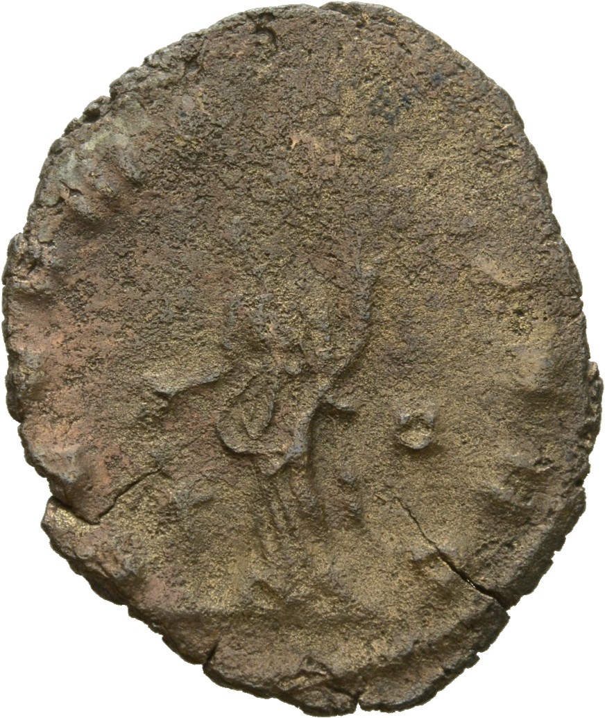 RIC V Salonina 26 Valerian reverse, Fecunditas, draped, standing right, holding infant; at her feet, child standing, left