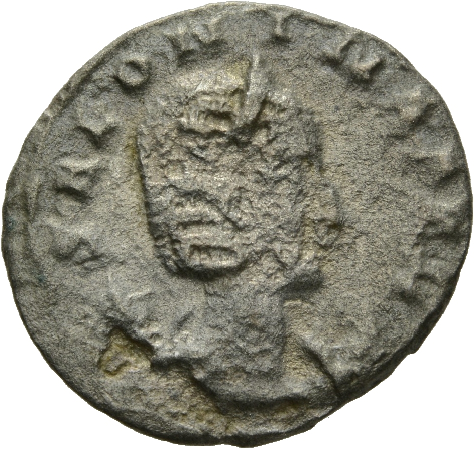 RIC V Salonina 29 Valerian obverse, Bust of Salonina, diademed, draped, on crescent, right