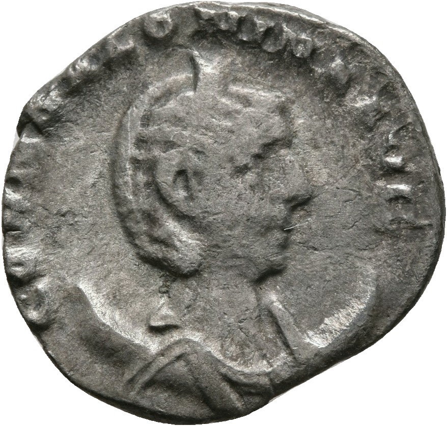 RIC V Salonina 39 Valerian obverse, Bust of Salonina, diademed, draped, on crescent, right