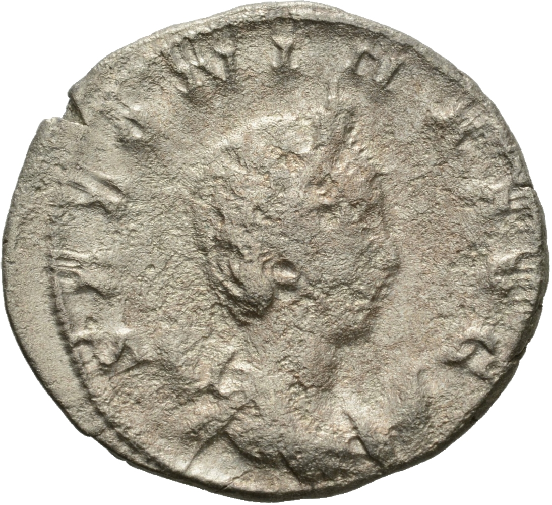 RIC V Salonina 5 Valerian obverse, Bust of Salonina, diademed, draped, on crescent, right
