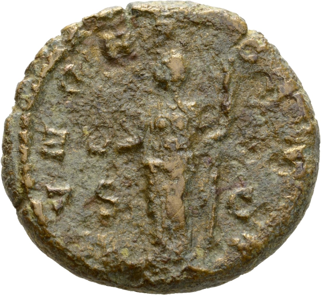 RIC V Salonina 53 Valerian reverse, Juno, draped, standing left, holding patera in right hand and sceptre in left hand