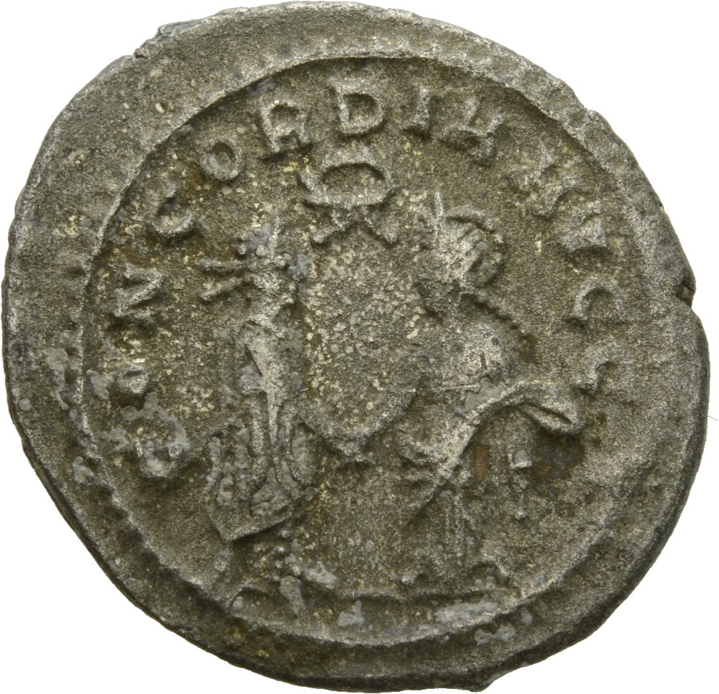 RIC V Salonina 63: Subtype 2 Valerian reverse, Gallienus and Salonina clasping hands