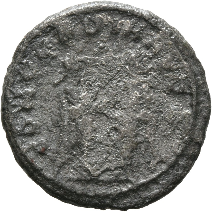 RIC V Salonina 63 Valerian reverse, Gallienus and Salonina clasping hands