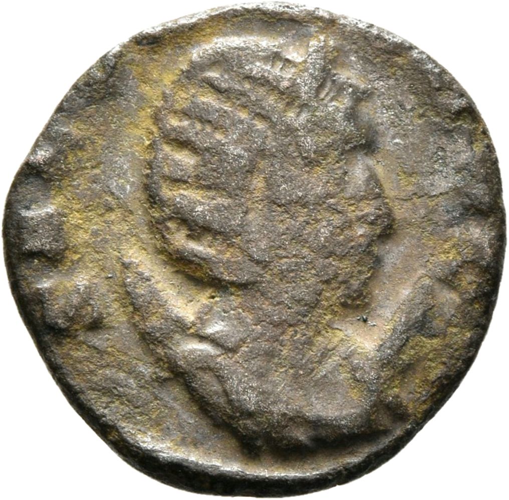 RIC V Salonina 64 Valerian obverse, Bust of Salonina, diademed, draped, on crescent, right