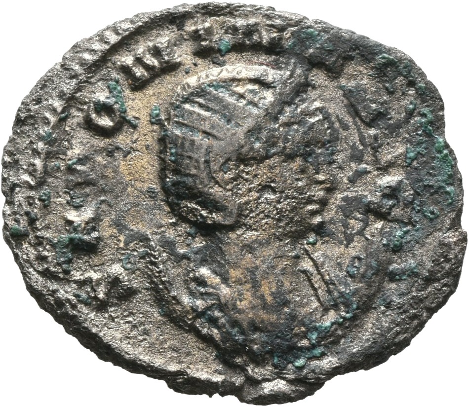 RIC V Salonina 65 Valerian obverse, Bust of Salonina, diademed, draped, on crescent, right